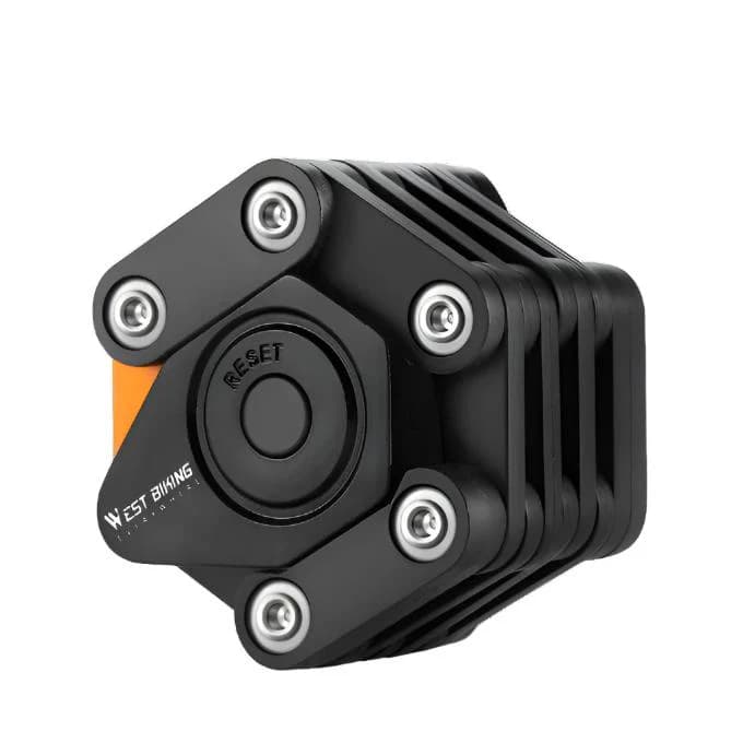 West Biking מנעול מתקפל - קומפקטי ונוח West Biking מנעול מתקפל - מנעול אופניים קומפקטי לשליחי Wolt. מתקפל לנרתיק קטן.